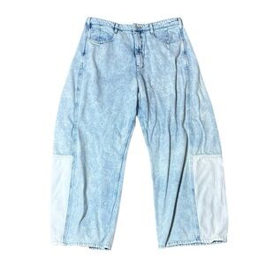 Pilcro women’s 33T Kenna mid rise heritage barrel leg jeans acid wash